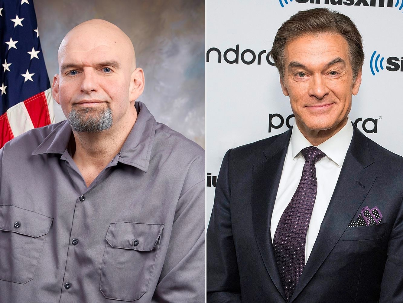 John Fetterman and Mehmet Oz