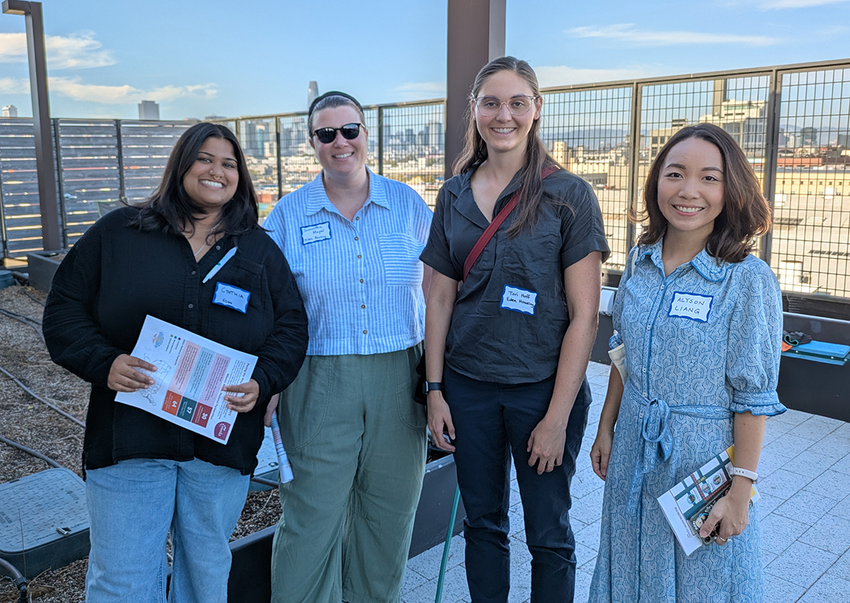 Recent attendees at an ELPN event posing outside of a San Francisco development