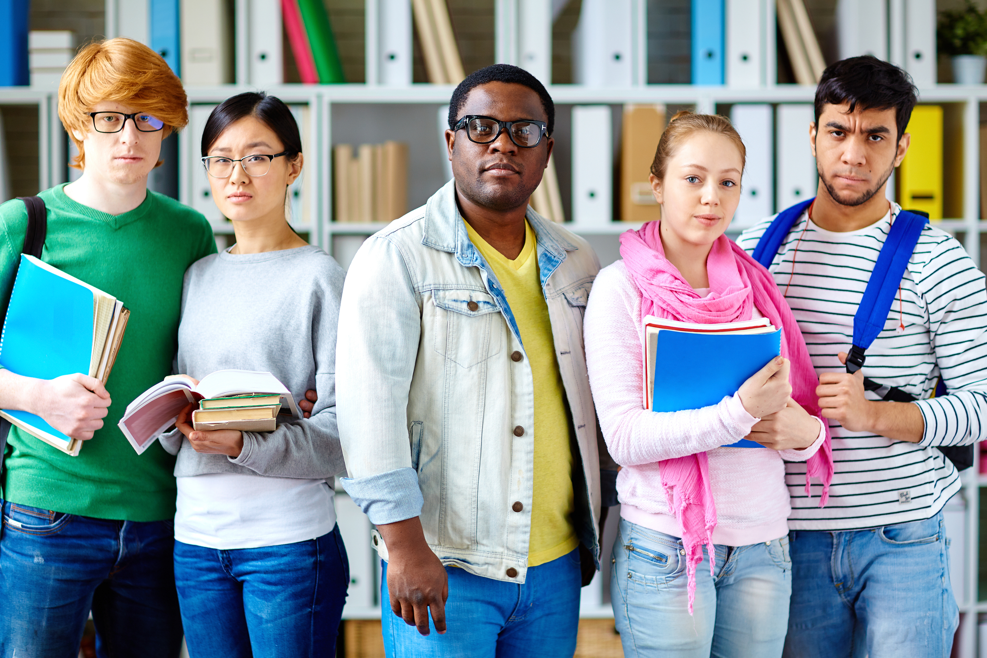 A diverse group of high school students