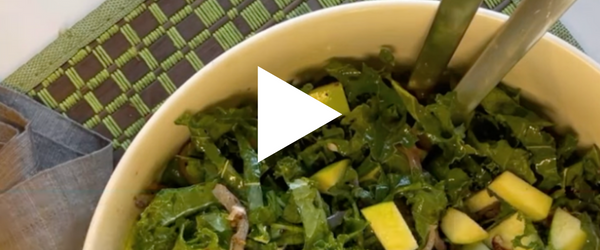 Wilted Kale Salad with Walnuts recipe video