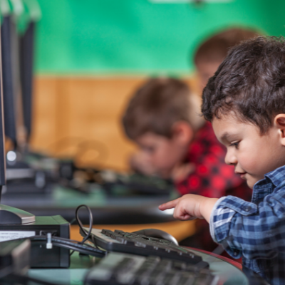 students in rows testing