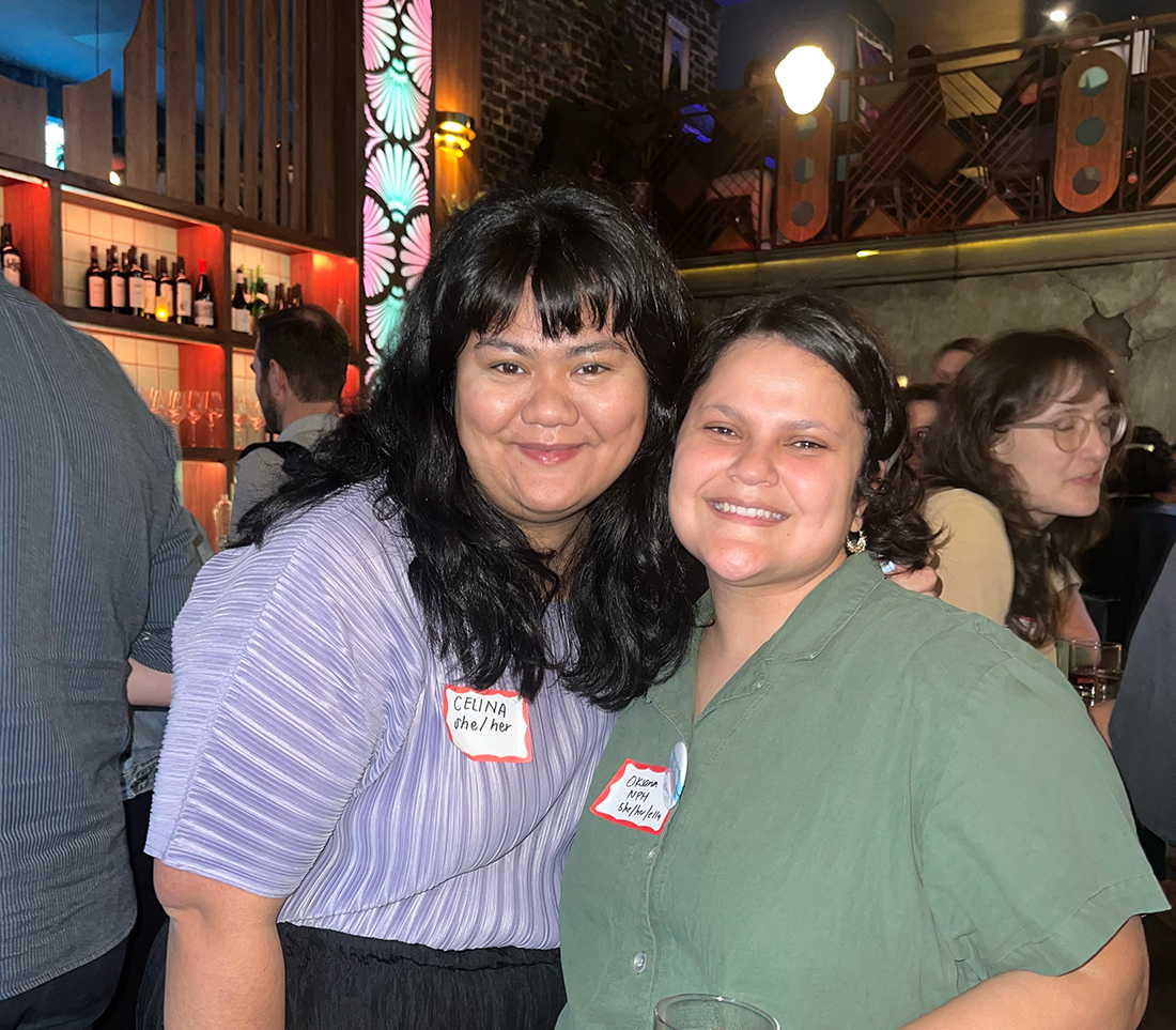 Two ELPN event attendees smiling at camera