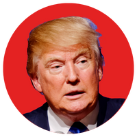 Donald Trump in a red circle