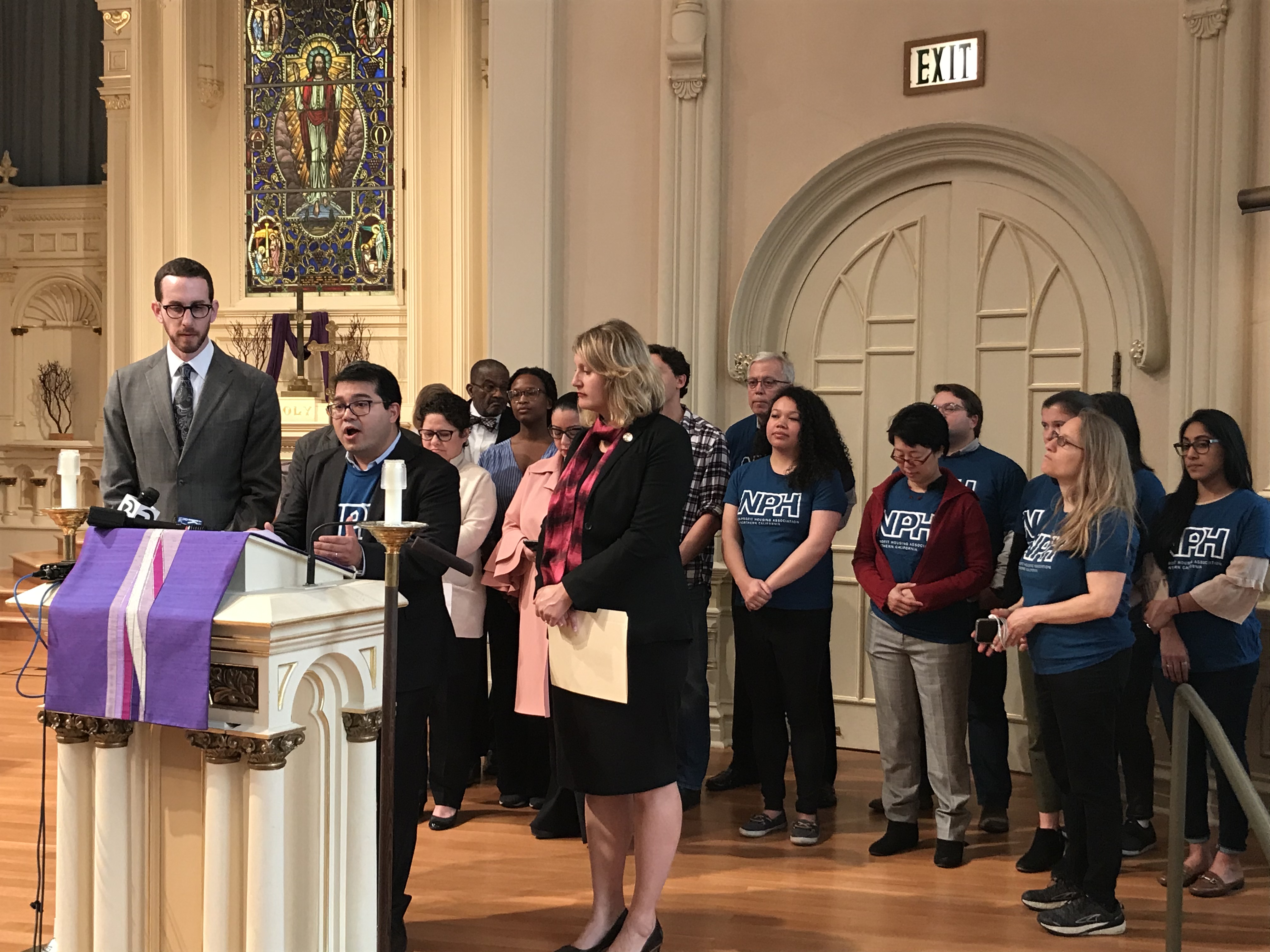 Photo of NPH and elected officials announcing SB 899.