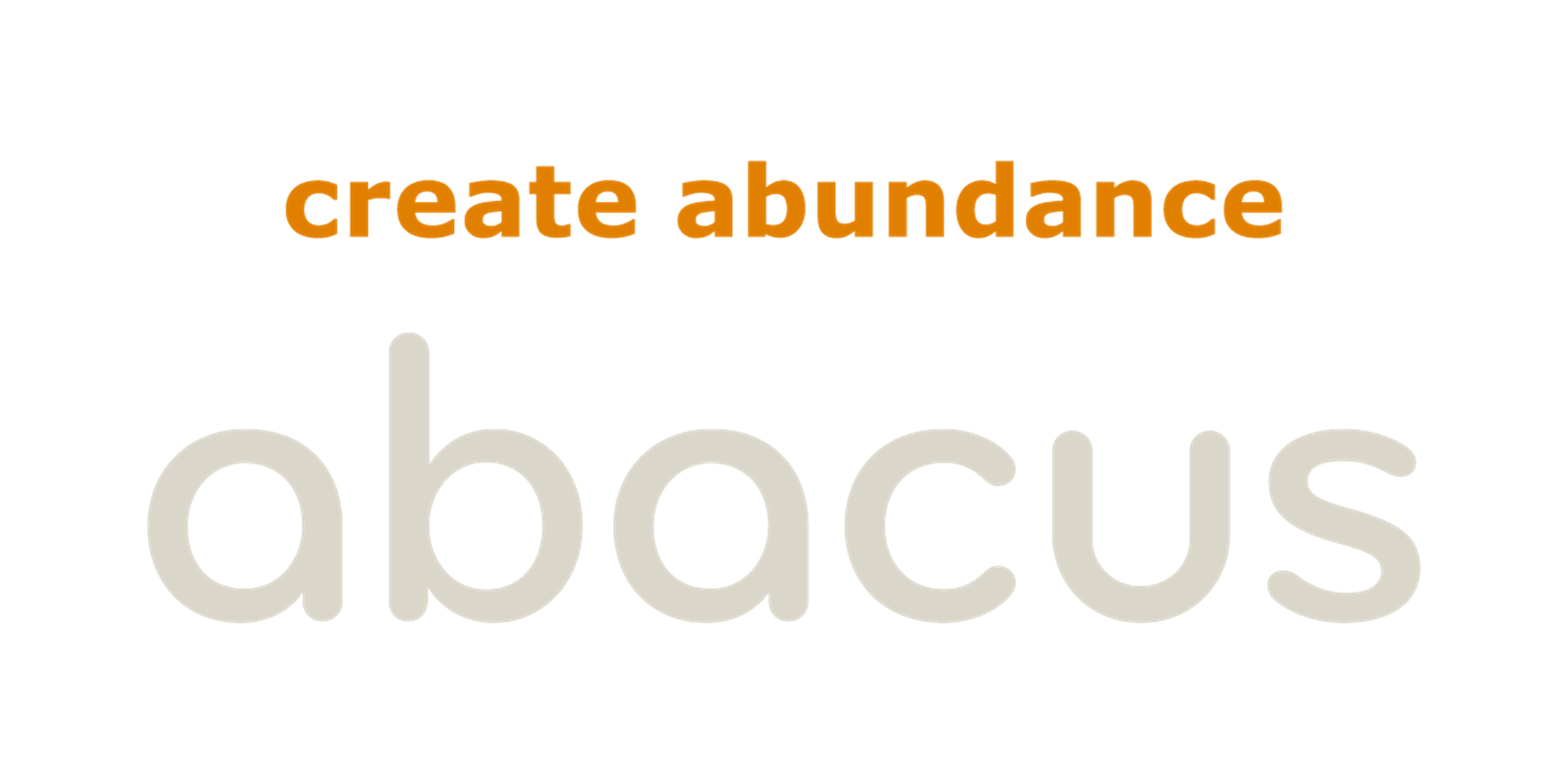 Abacus, create abundance, logo