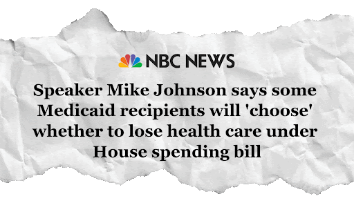Mike Johnson and Joni Ernst defending cuts to Medicaid