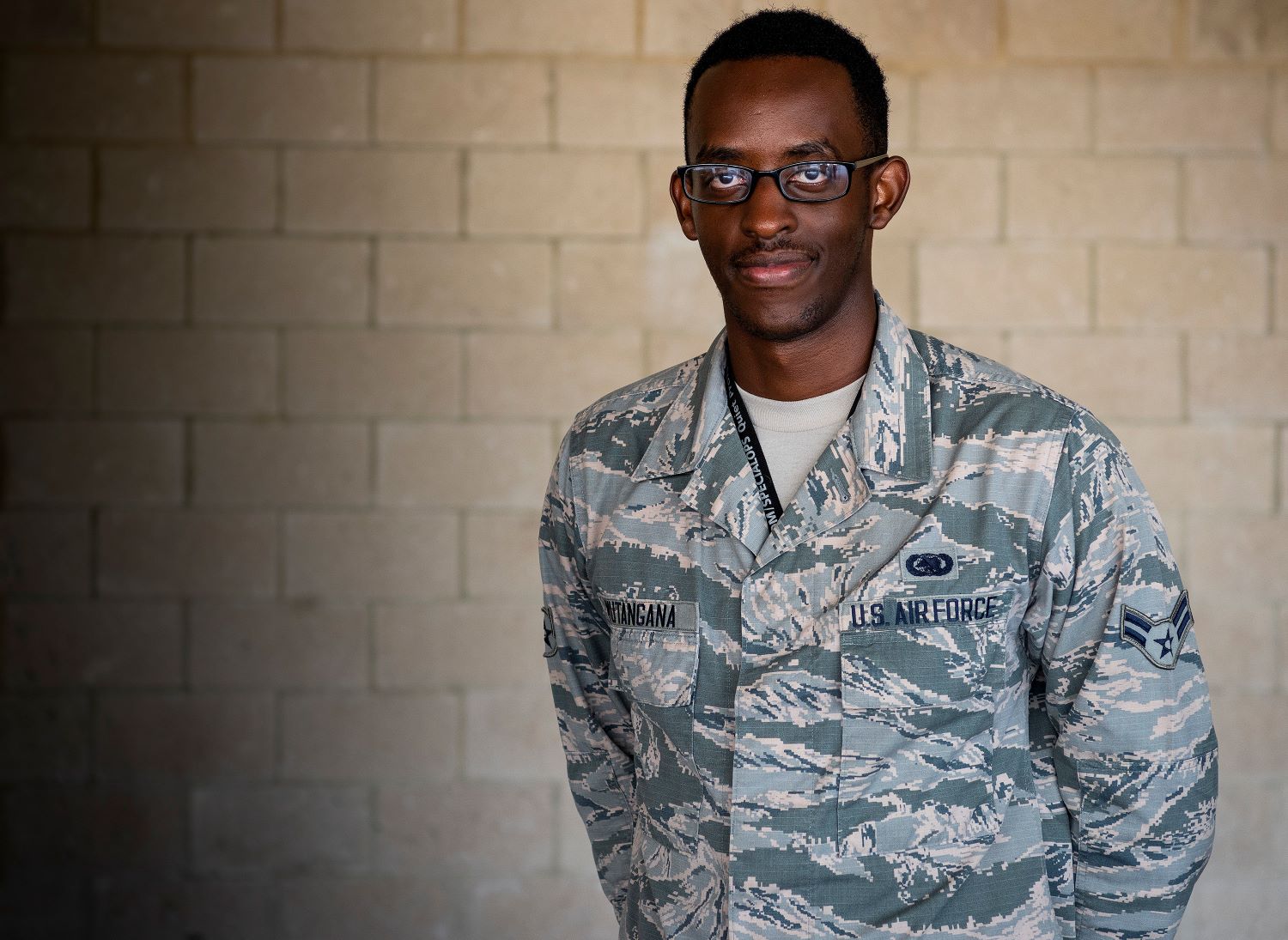 An immigrant from Rwanda serving in the U.S. Air Force.