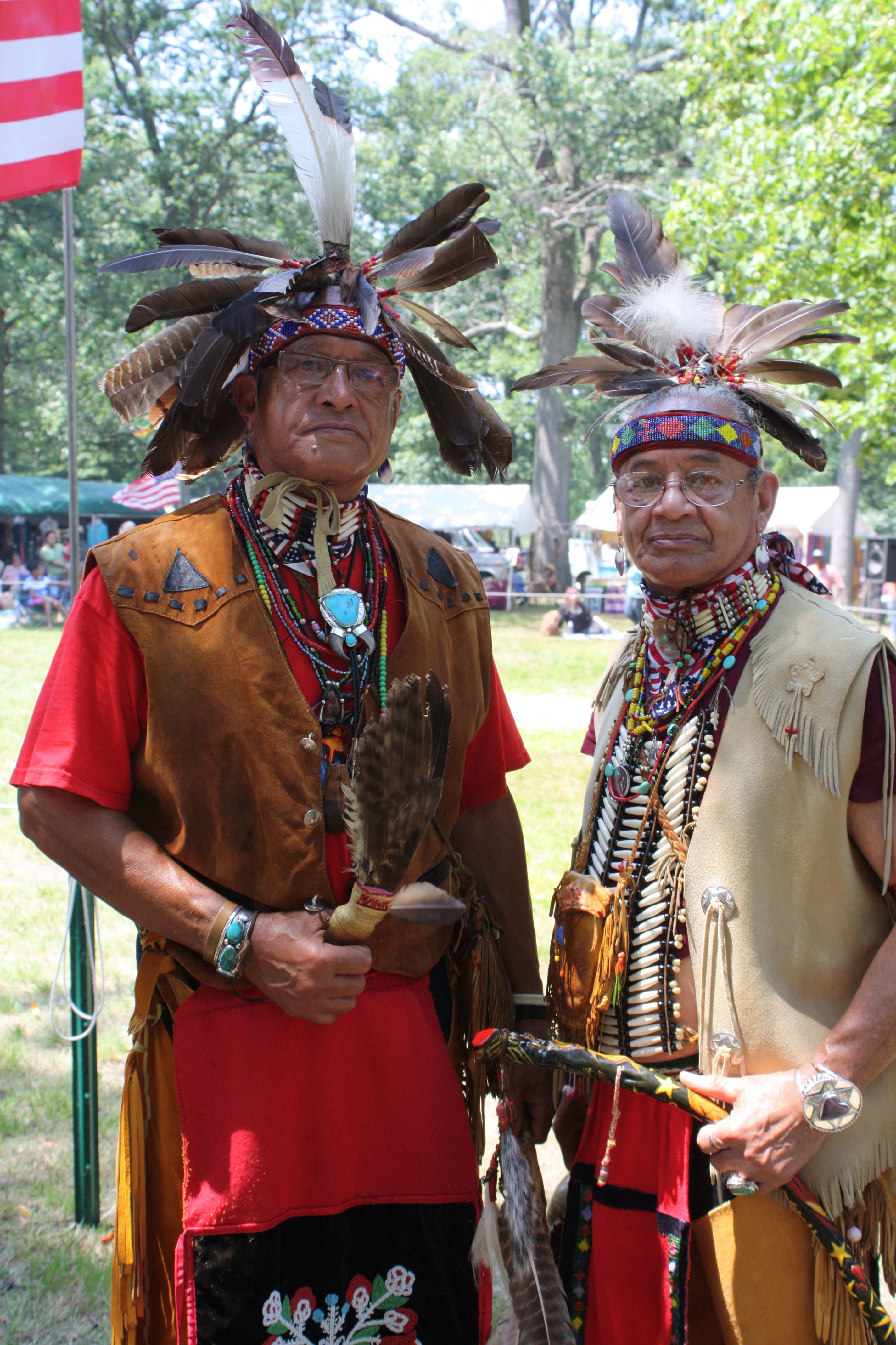 Image of two indigenous tribal leaders