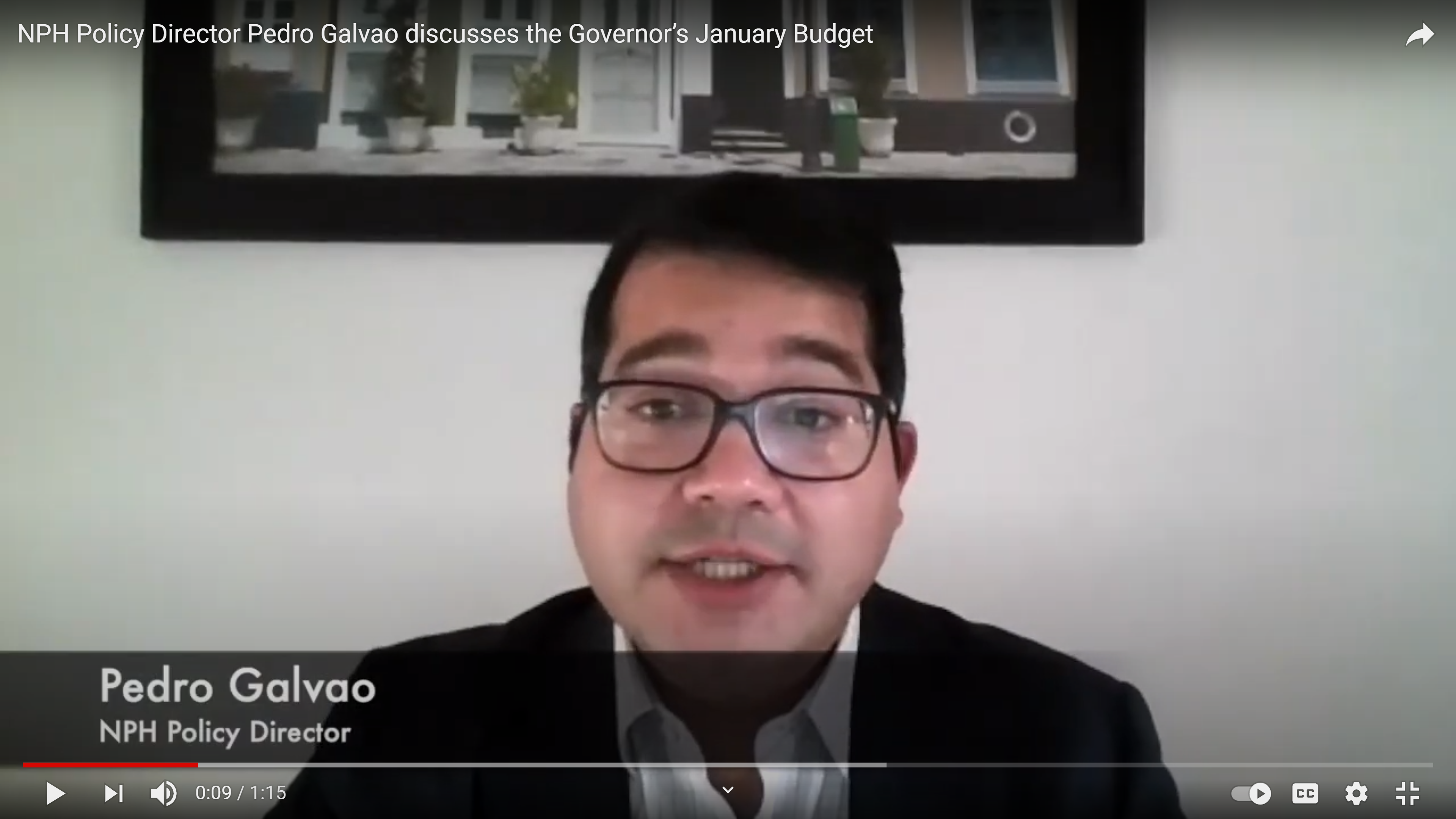 Screenshot of Pedro speaking