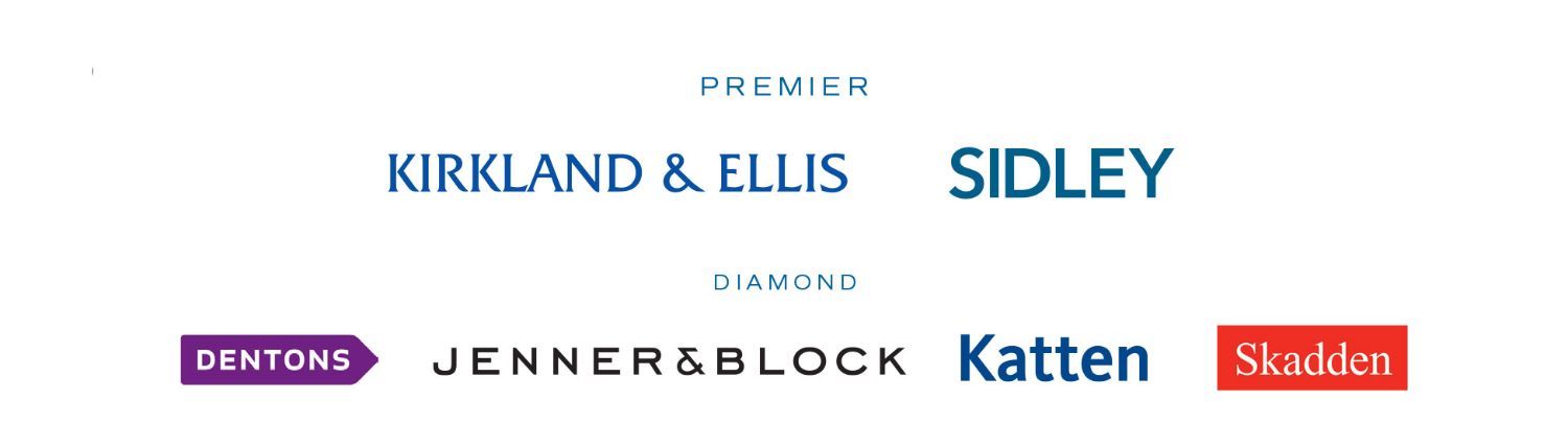 Logos for Premier and Diamond level sponsors for 25th Annual NIJC Human Rights Awards