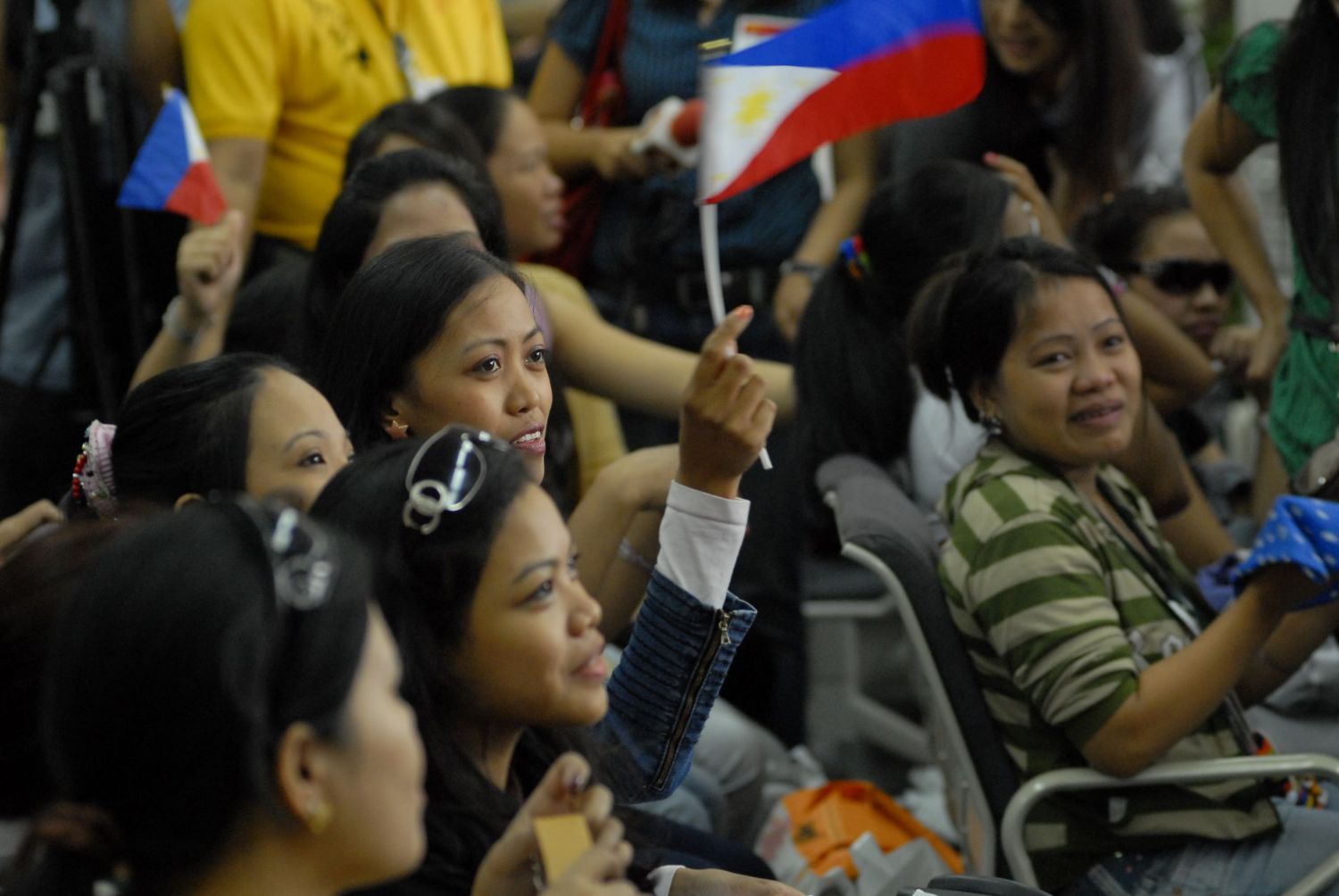 Returning Filipino migrant workers.