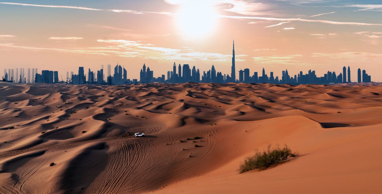 The Dubai skyline.