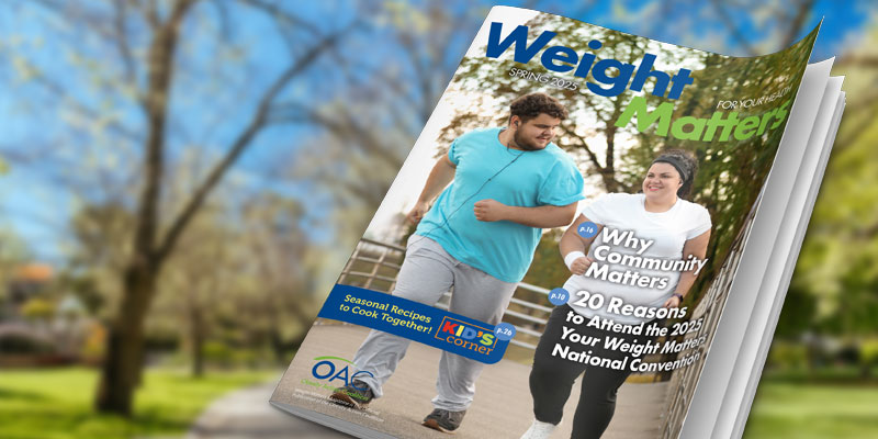 Spring front cover of OAC's Weight Matters Magazine