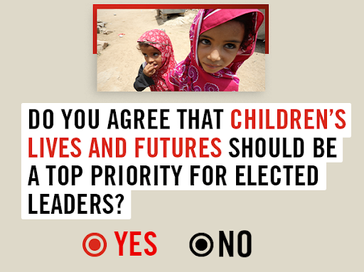 Do you agree that children's lives and futures should be a top priority for elected leaders?