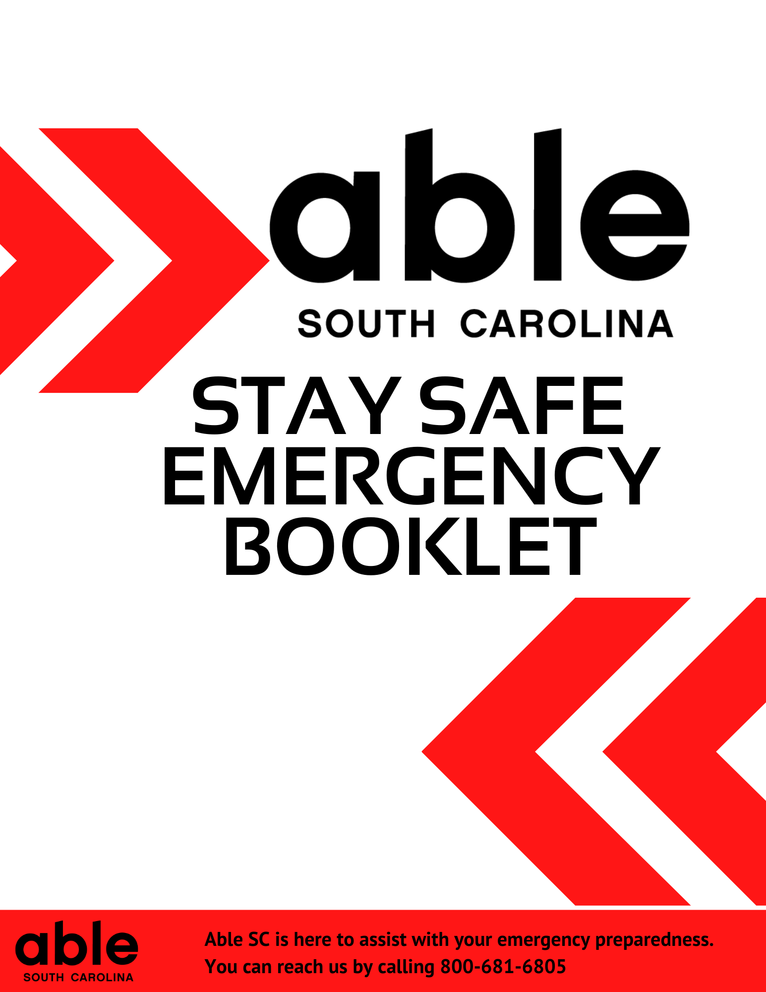Screenshot of Able SC Stay Safe Emergency Booklet.