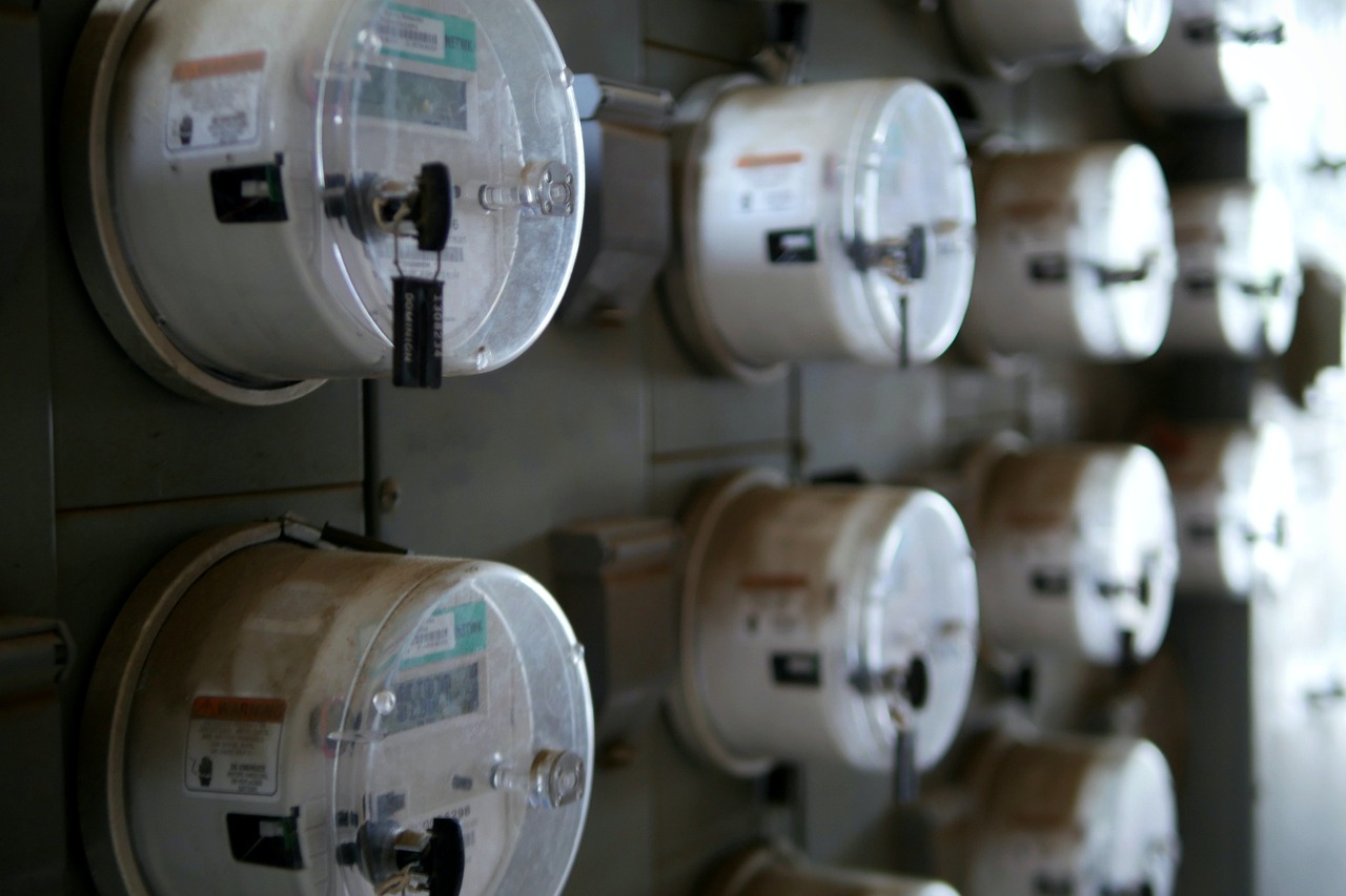 Electric meters for a building