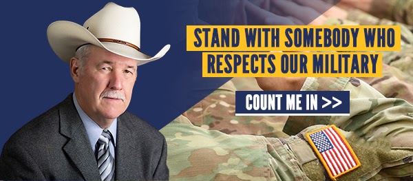 Stand with someone who respescts our military. 