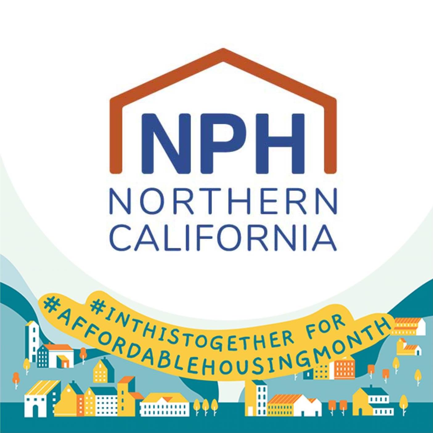 Affordable Housing Month graphic featuring Facebook profile photo.