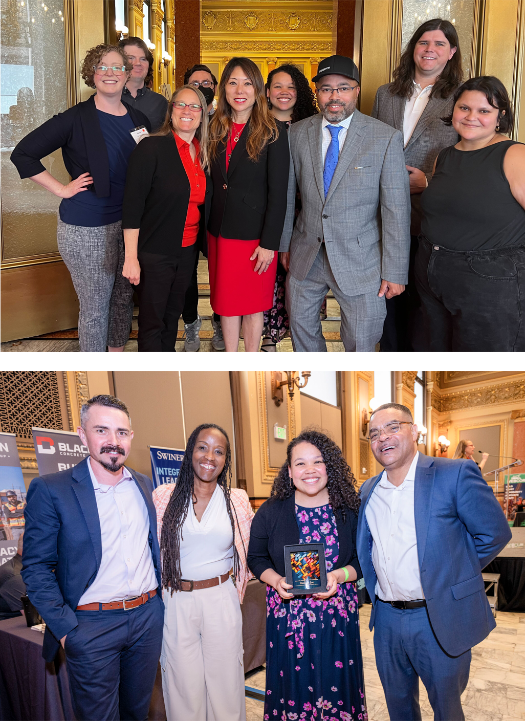 Two photos of NPH staff at supplier diversity