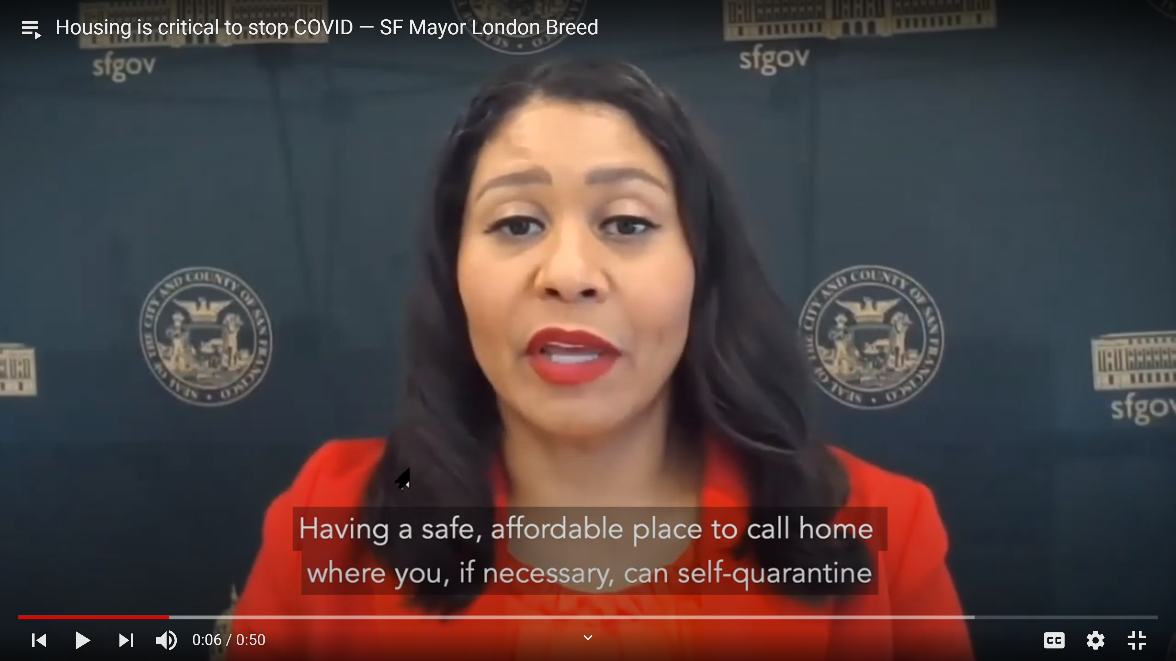 Screen capture Affordable Housing Month video