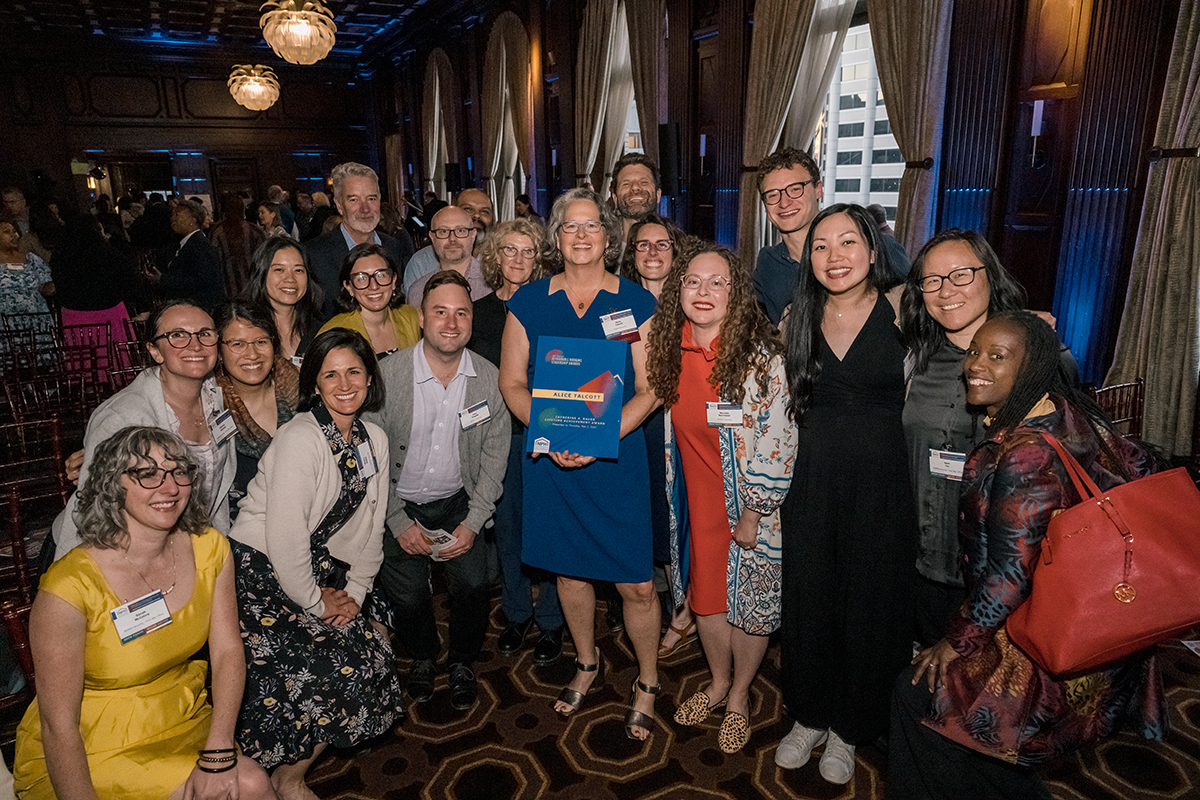 Alice with attendees of the Leadership Awards