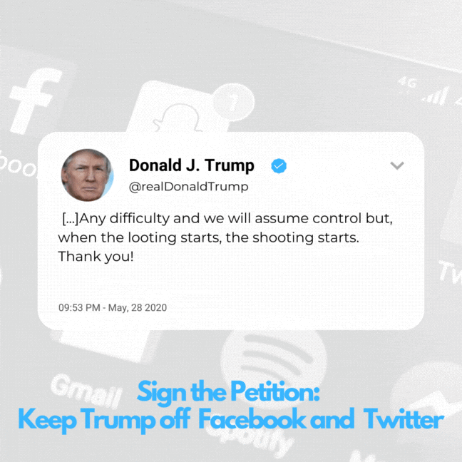Keep Trump off social media