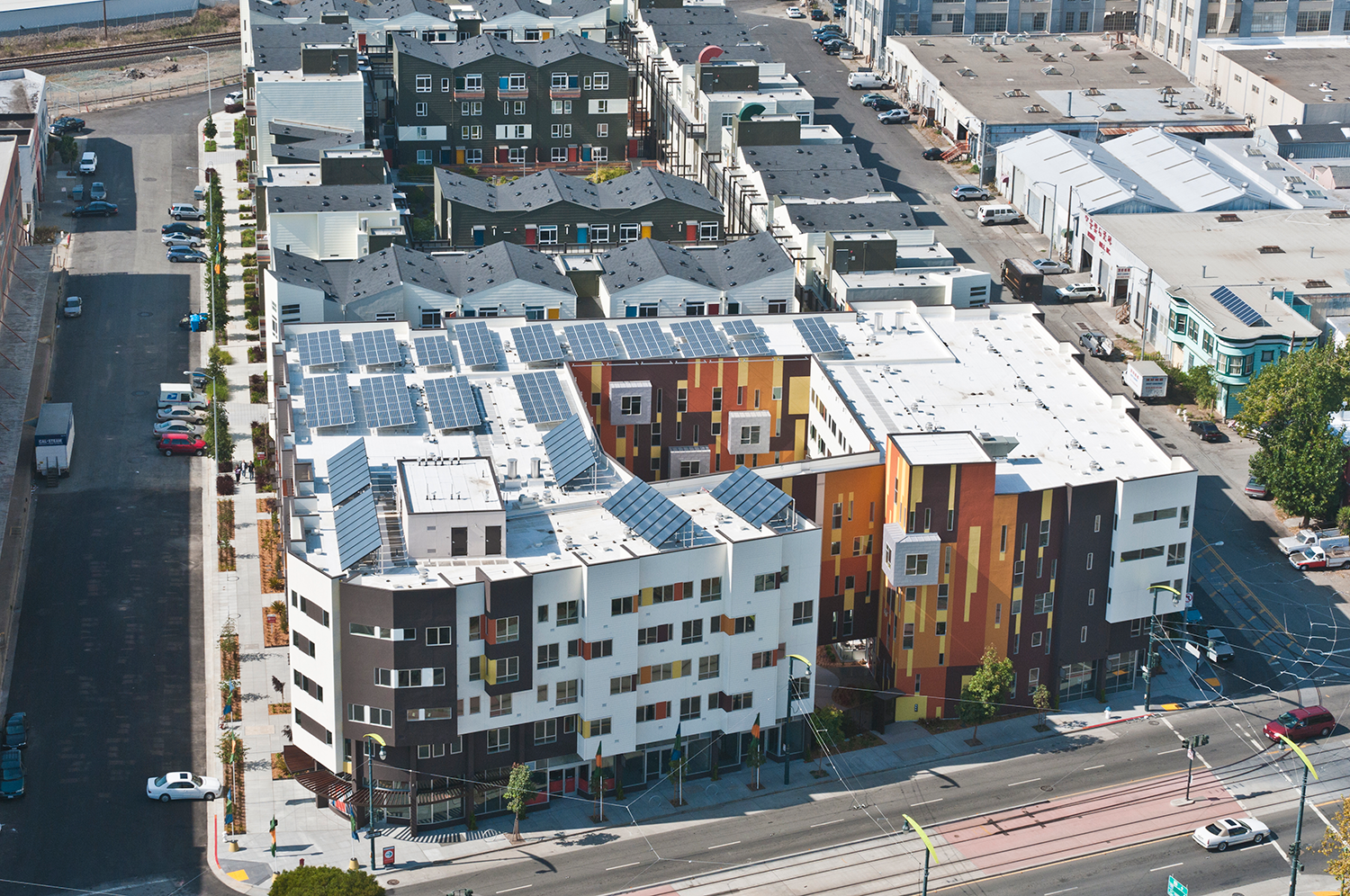 Armstrong Place Senior Housing and Armstrong Townhomes in San Francisco by Steve Proehl courtesy of BRIDGE Housing