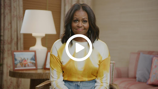 Screenshot of a video of Former First Lady Michelle Obama