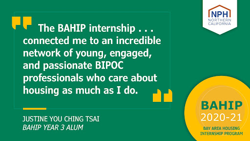 BAHIP intern quote on green background