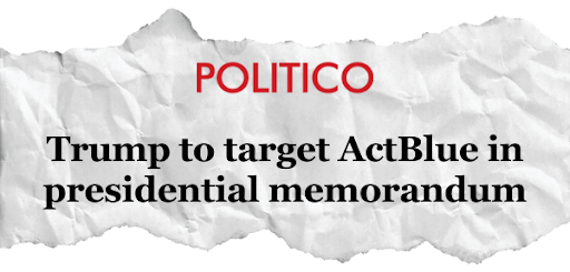 Trump targeting ActBlue