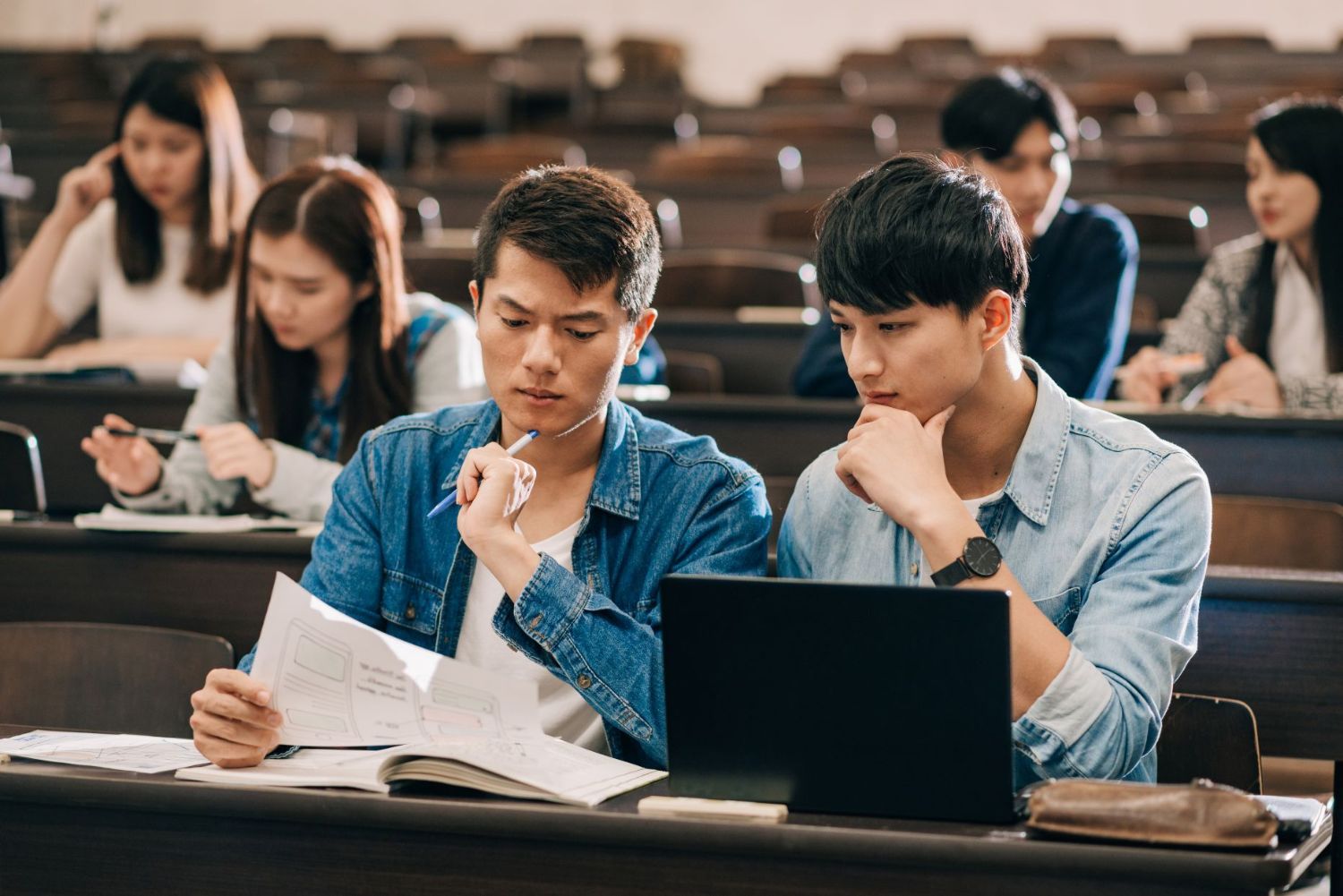 Students in a lecture hall