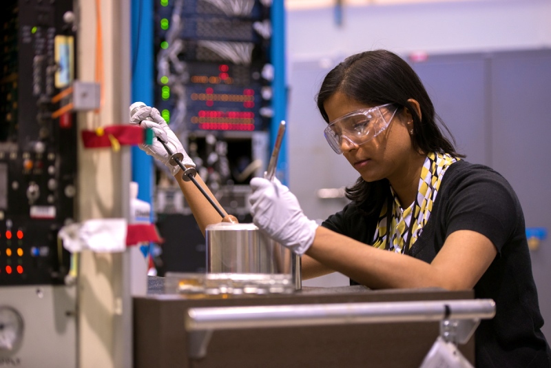 A scientist at the SLAC National Accelerator Laboratory.