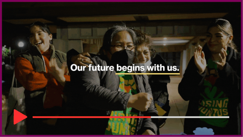 Begins with Home video gif featuring different screenshots of the video