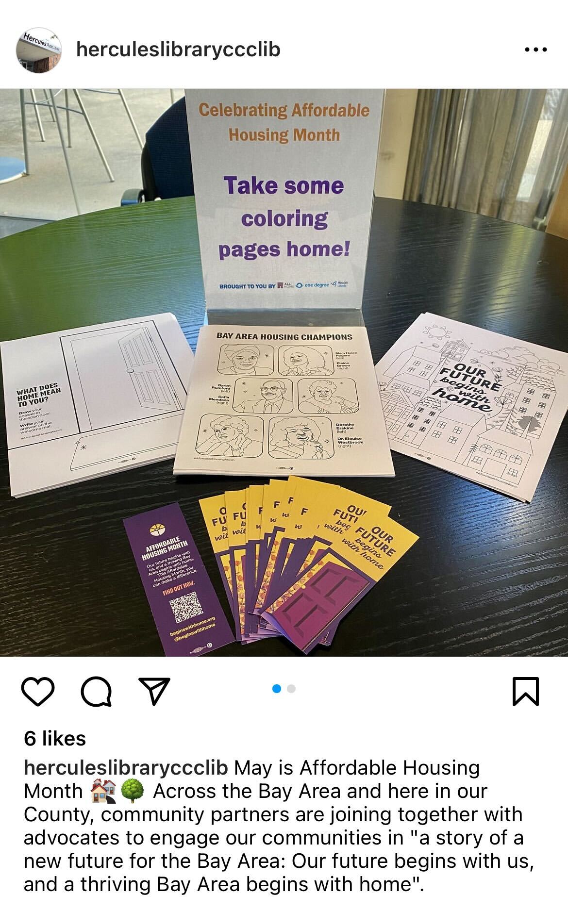 Instagram image from Hercules library featuring AHM collateral