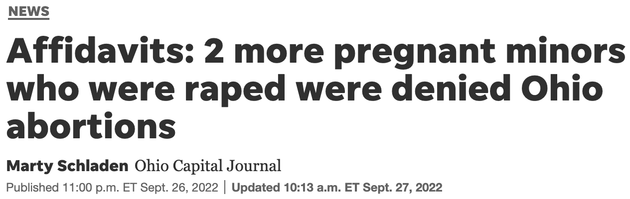 News story: 2 more pregnant minors denied abortions in Ohio