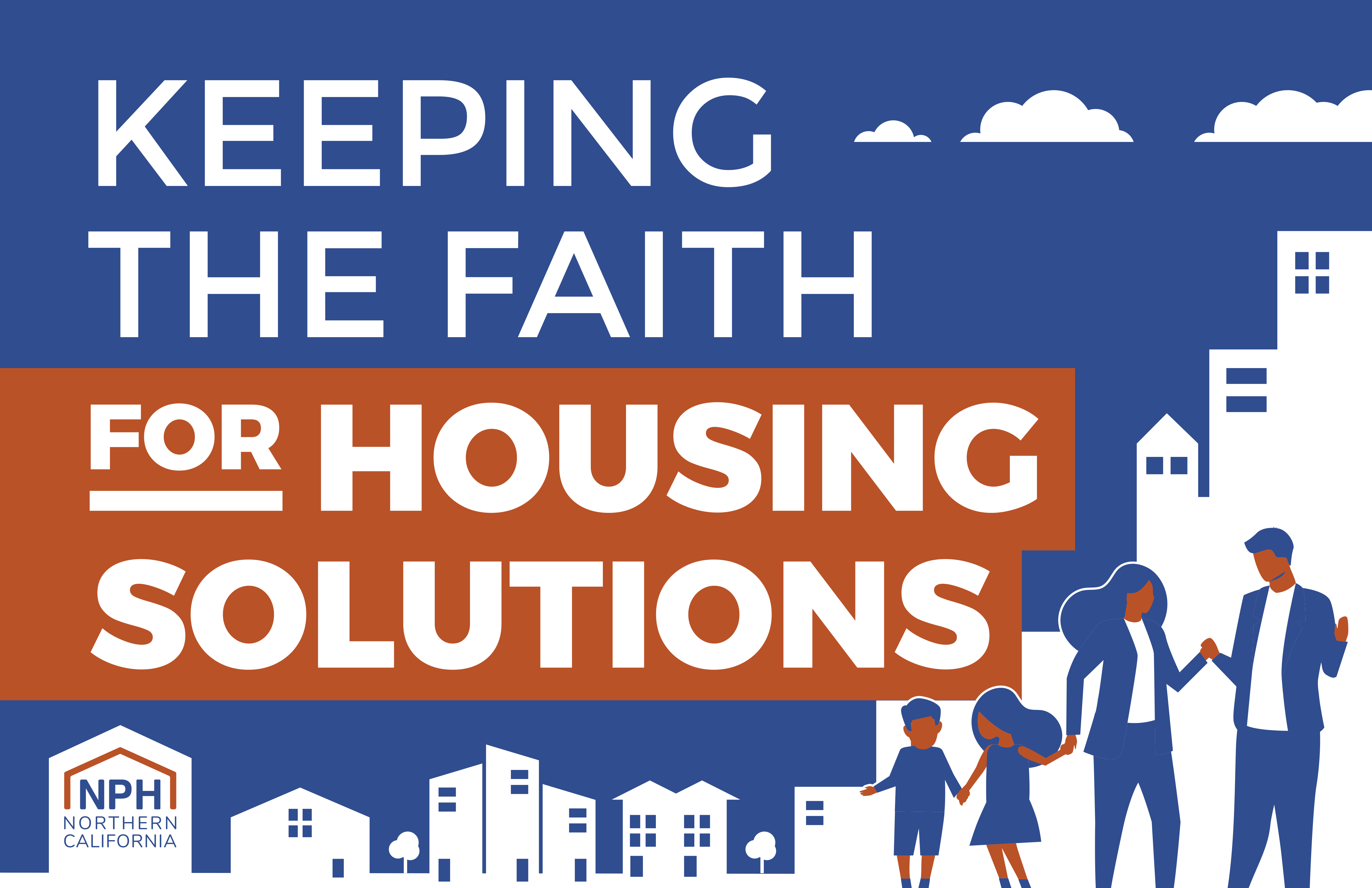 SB 4 flyer that says Keeping the Faith for Housing Solutions
