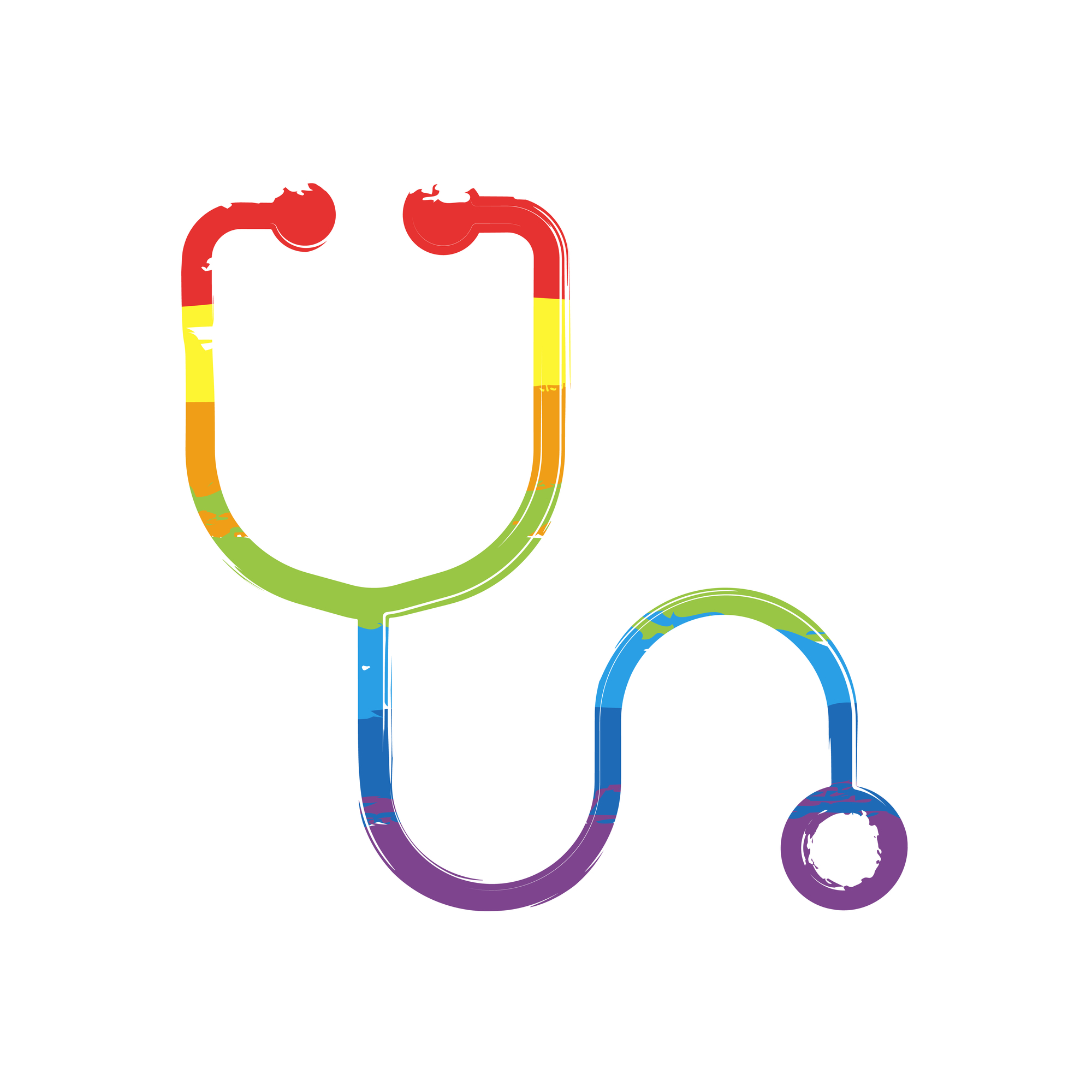 A Pride-colored stethoscope