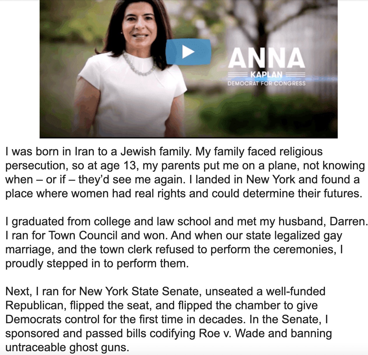 Anna Kaplan’s announcement