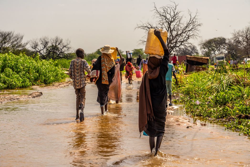 People in South Sudan fleeing conflict in Sudan.