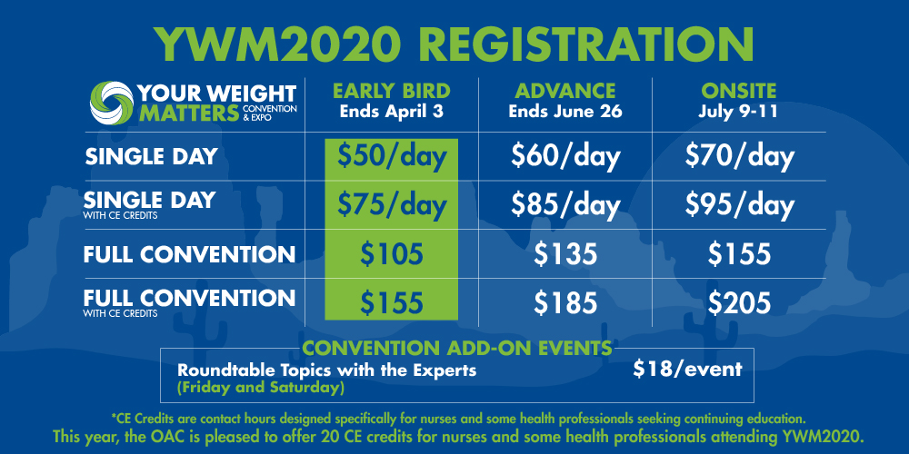 Click for details about YWM2020 Early-bird Registration pricing