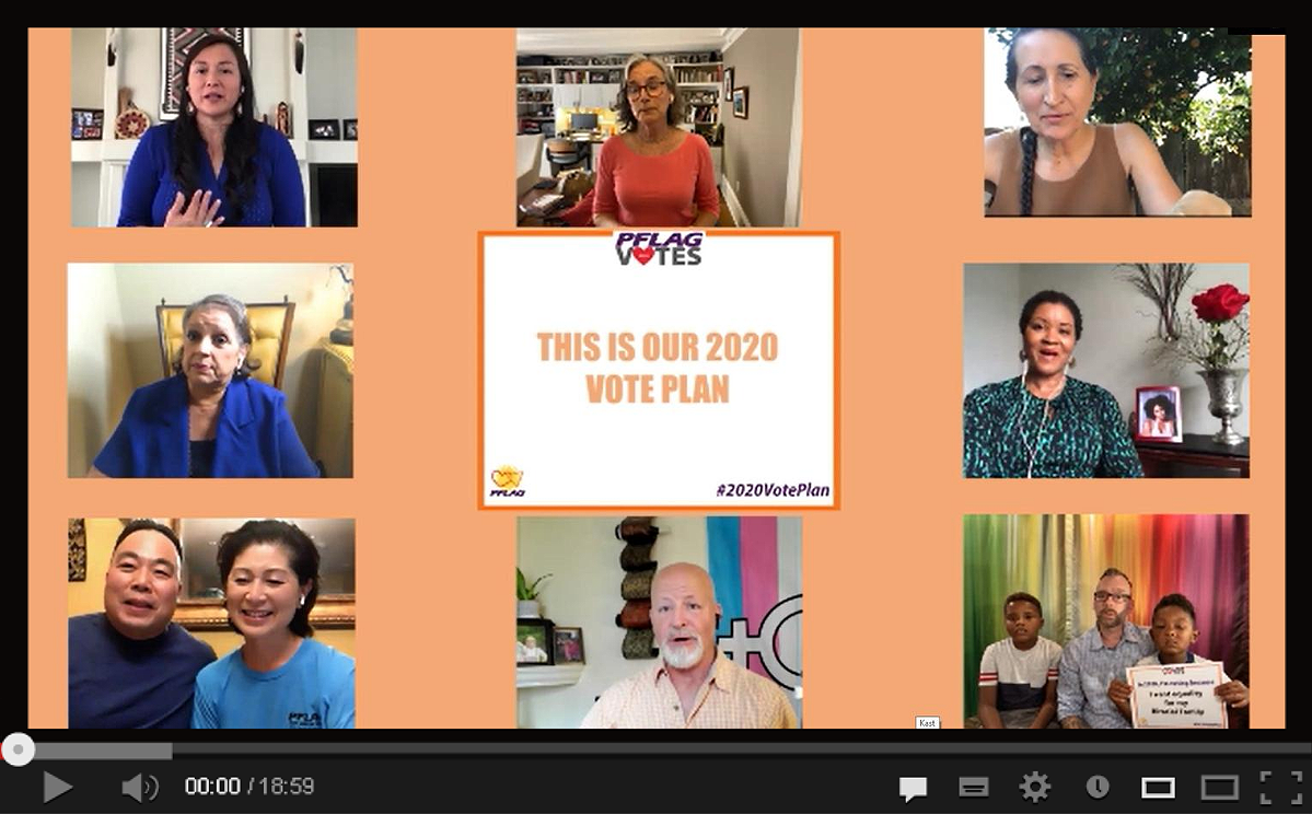 An image from PFLAG Votes, a new video