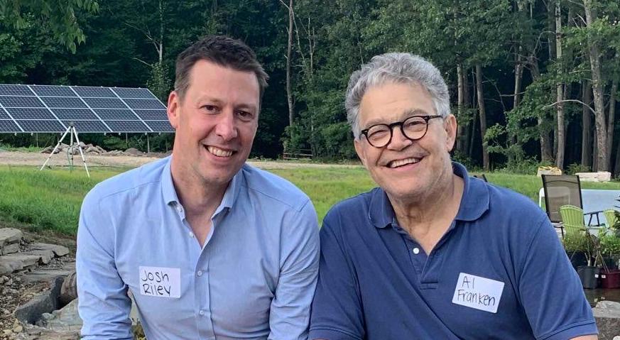 Josh Riley and Al Franken