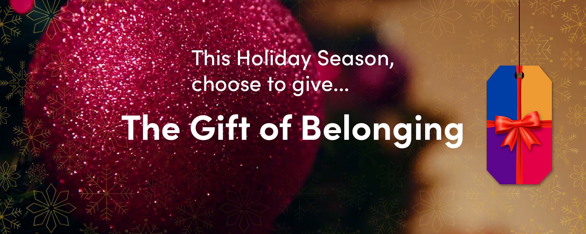 This Holiday Season, choose to give... the Gift of Belonging!