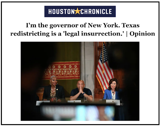 I'm the governor of New York. Texas redistricting is a 'legal insurrection.' | Opinion