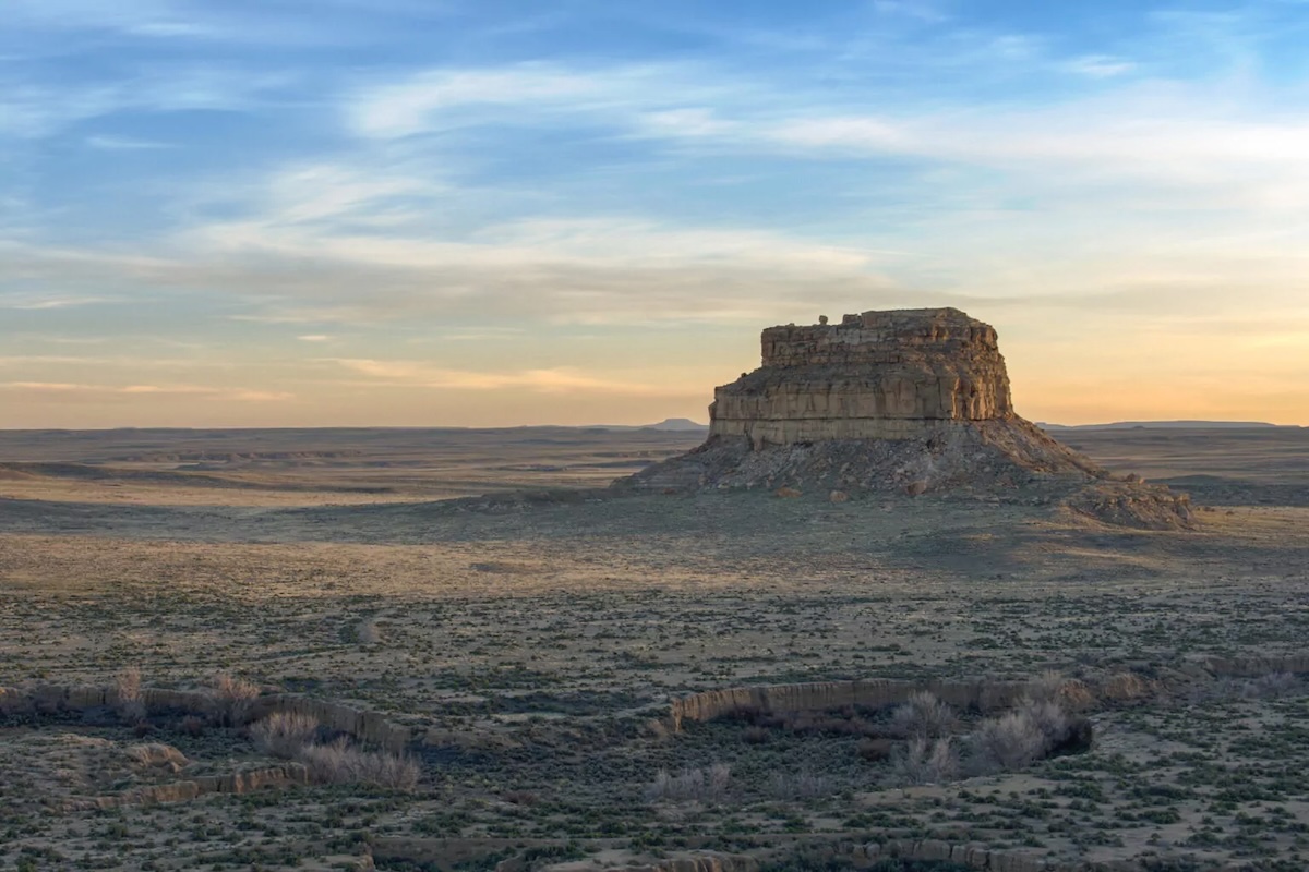 A butte in Chaco Canyon, New Mexico.