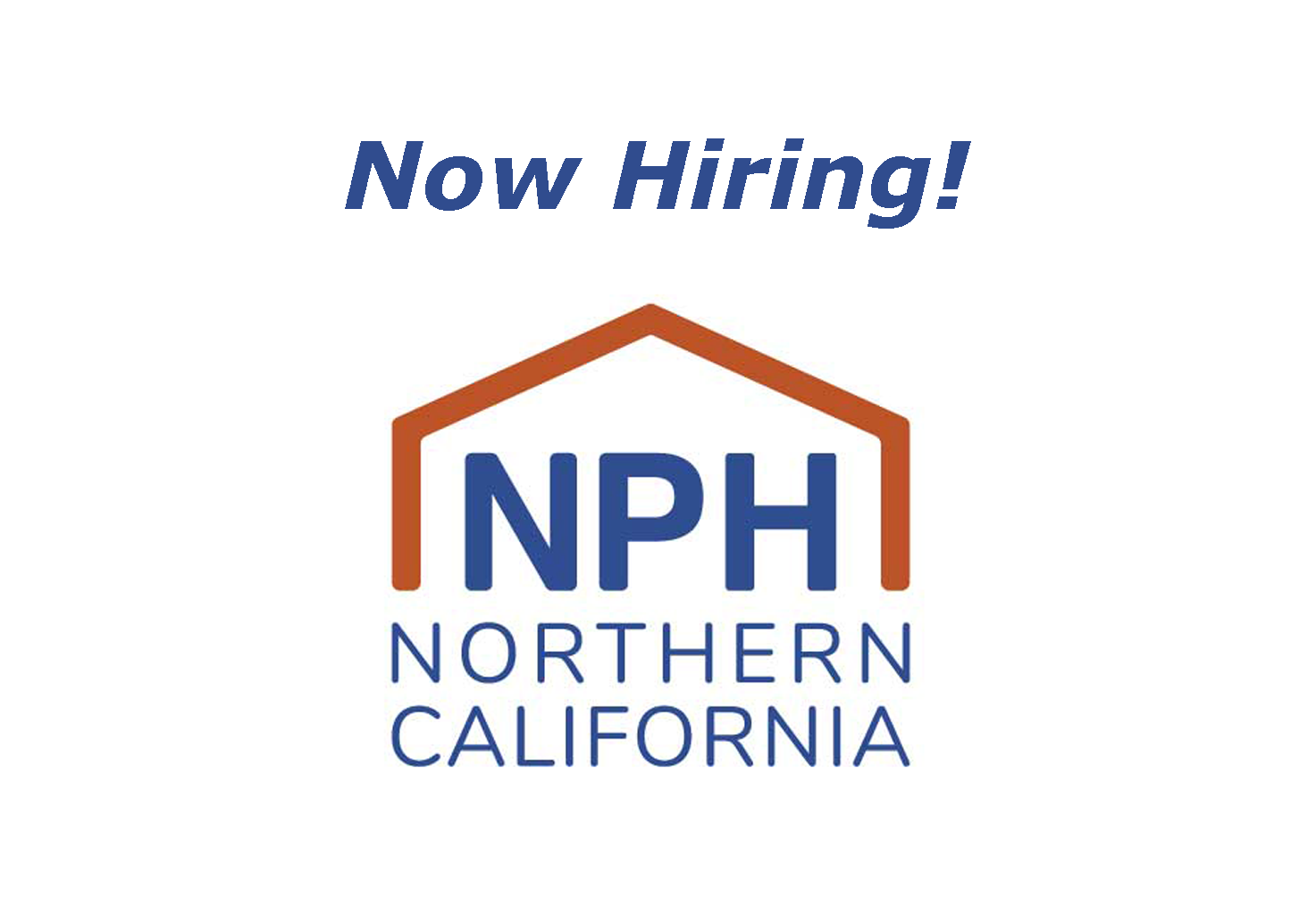 NPH logo with Now Hiring written above logo in blue Verdana