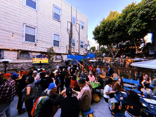 Patio view of Teeth Bar