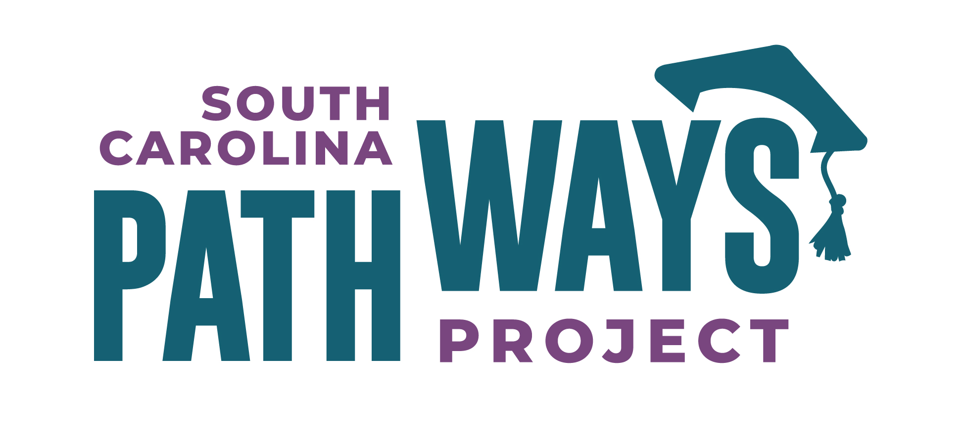 SC Pathways Project logo- text with a graduation cap icon on the s of pathways.