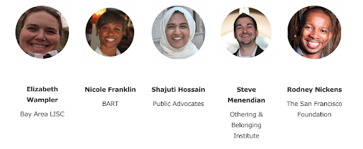 Image of five speakers at event