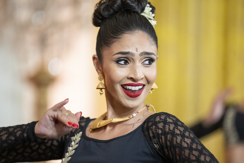 A dancer at a Diwali celebration.